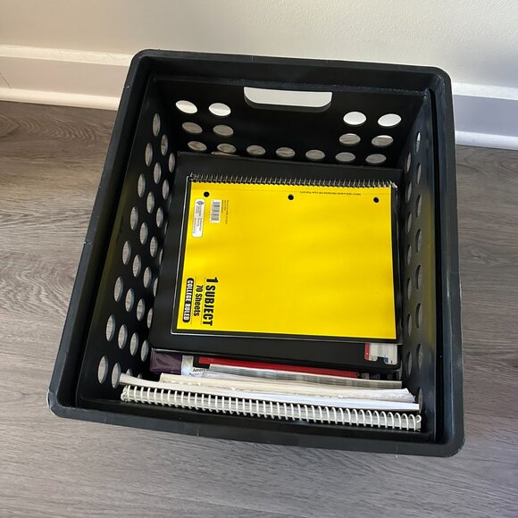 Black Storage File Crate - Milk Crate - Picture 2 of 4